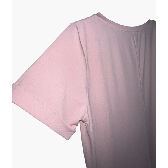 Halara V Neck Casual Flowy Short Sleeve Slit Leg Jumpsuit Romper Sz XS Womens Pi - Picture 3 of 9